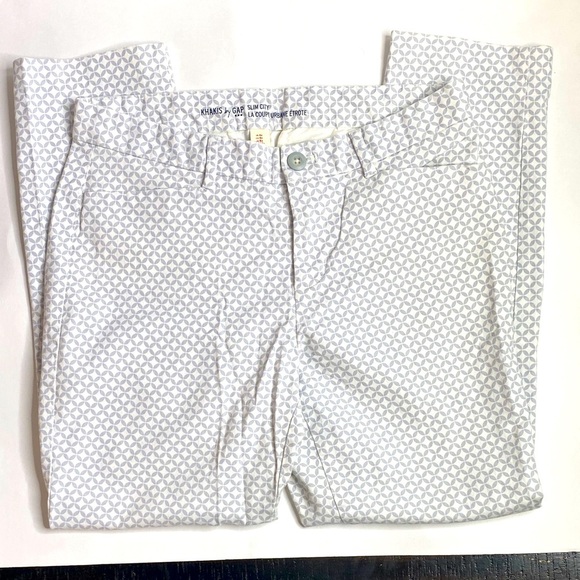 GAP Light Gray Geometric Men's Chinos - Picture 1 of 4